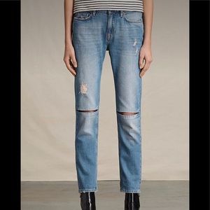 AllSaints Slit Boyfriend Jeans Size 29